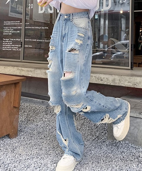 c.u.l（シーユーエル）の「ハードダメージデニム culw617（デニム