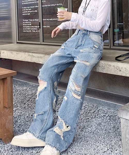 c.u.l（シーユーエル）の「ハードダメージデニム culw617（デニム