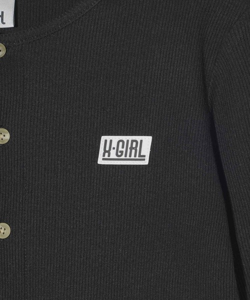 X-girl（エックスガール）の「L/S CARDIGAN（カーディガン/ボレロ・レディース・ブラック/ホワイト/ピンク・S/M）」の8枚目の写真