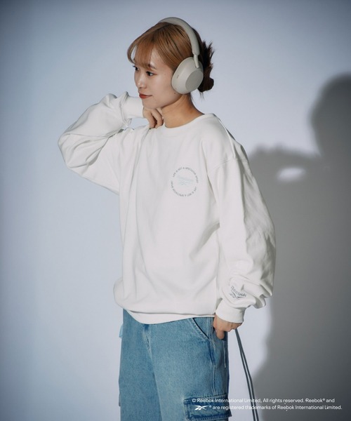 Reebok（リーボック）の「【Reebok別注】サークル刺繍スウェット（スウェット・メンズ・グレー/ホワイト/ネイビー・LARGE/MEDIUM）」の6枚目の写真