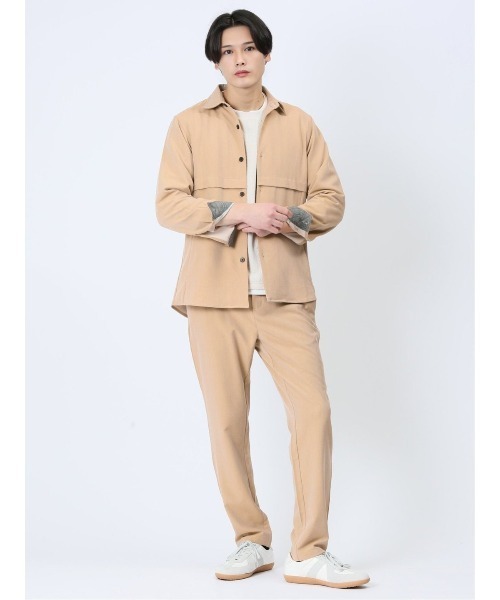 m．f．エディトリアル（m．f．editorial）/m．f．エディトリアル ストレッチ シャンブレーツイル シャツアウター(セットアップ可能) セール】【ストレッチ】m.f.エディトリアル メンズ シャンブレーツイル