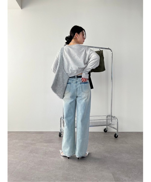 HANNE(アン)の「クロップドスウェット(スウェット・レディース・ブラック/グレー・FREE)」の14枚目の写真