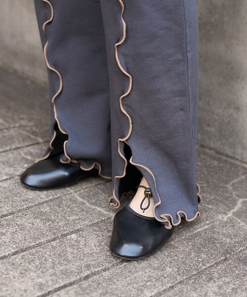 FREAK'S STORE（フリークスストア）の「配色メロー スウェットパンツ（スウェットパンツ・レディース・ライトグレー/チャコール/ネイビー・ﾌﾘ-）」の20枚目の写真