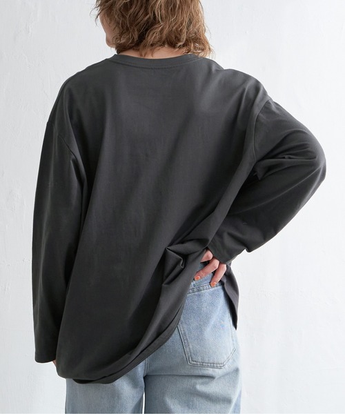 notch.（ノッチ）の「箔プリントロンＴ（Tシャツ/カットソー・レディース・オフホワイト/チャコールグレー・M）」の20枚目の写真