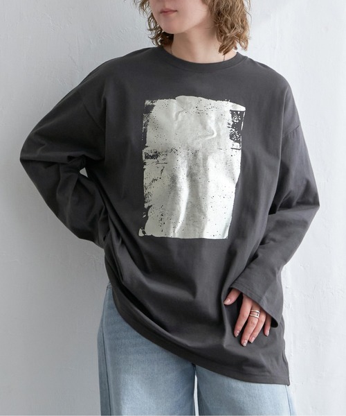 FINGAISM ロングTシャツ TENDER PERSON｜グラデーションフレイムロングTシャツ