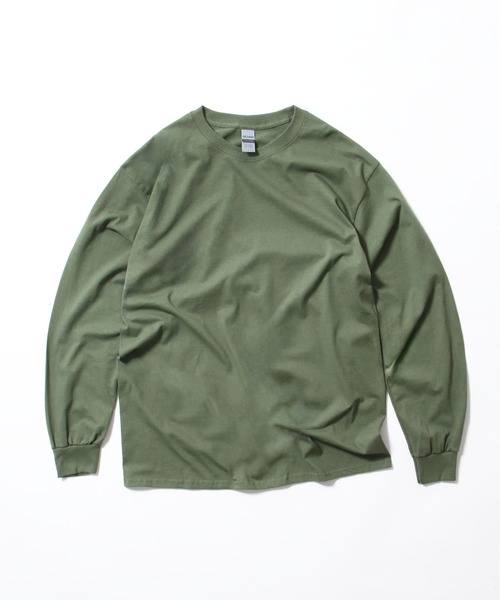 GILDAN（ギルダン）の「【GILDAN/ギルダン】6.0oz ロングスリーブ スーパービッグTシャツ（Tシャツ/カットソー・メンズ・オリーブ/エメラルド/ライトピンク/ブラック/ネイビー/パープル/オレンジ/ホワイト・L/LL/3L）」の3枚目の写真