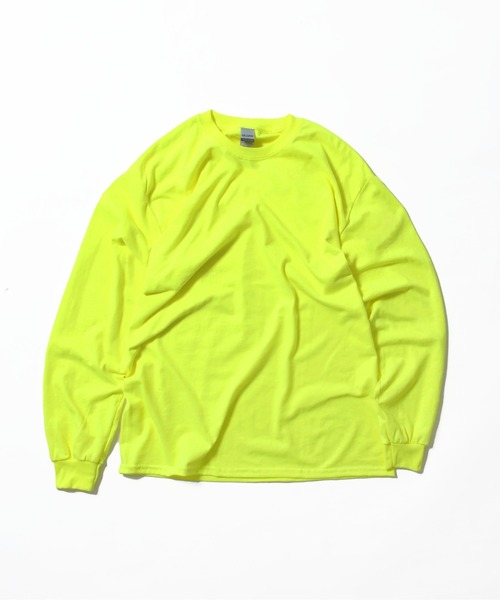 GILDAN（ギルダン）の「【GILDAN/ギルダン】6.0oz ロングスリーブ スーパービッグTシャツ（Tシャツ/カットソー・メンズ・オリーブ/エメラルド/ライトピンク/ブラック/ネイビー/パープル/オレンジ/ホワイト・L/LL/3L）」の4枚目の写真