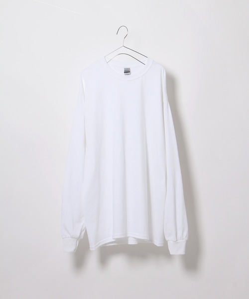 GILDAN（ギルダン）の「【GILDAN/ギルダン】6.0oz ロングスリーブ スーパービッグTシャツ（Tシャツ/カットソー・メンズ・オリーブ/エメラルド/ライトピンク/ブラック/ネイビー/パープル/オレンジ/ホワイト・L/LL/3L）」の9枚目の写真