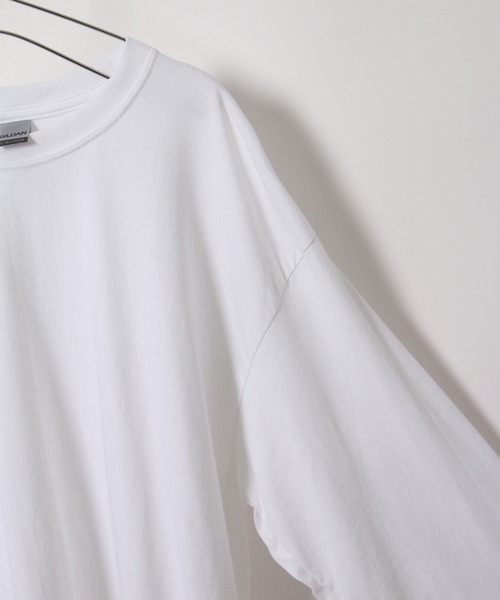 GILDAN（ギルダン）の「【GILDAN/ギルダン】6.0oz ロングスリーブ スーパービッグTシャツ（Tシャツ/カットソー・メンズ・オリーブ/エメラルド/ライトピンク/ブラック/ネイビー/パープル/オレンジ/ホワイト・L/LL/3L）」の16枚目の写真