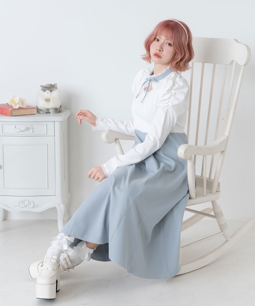 DearMyLoveRose(ディアマイラブローズ)の「デコルテオープンクラシカルワンピース(ワンピース・レディース・ホワイト/ブラック/ブルー・MEDIUM/XX-LARGE/X-LARGE/LARGE)」の15枚目の写真