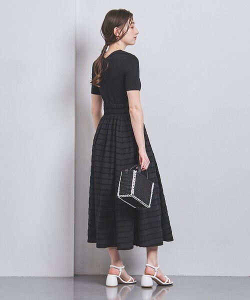 ユナイテッドアローズ　フィット＆フレアワンピース　ボーダー　手洗い可　36サイズ UNITED ARROWS（ユナイテッドアローズ）の「フィット＆フレア