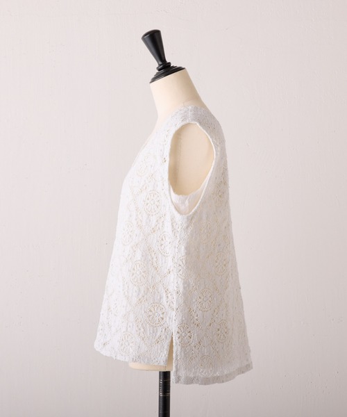 BEARDSLEY レースベスト BEARDSLEY（ビアズリー）の「《15 quinze》コットンレースベスト