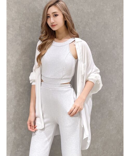 GYDA（ジェイダ）の「楊柳シアーBIGシャツ（シャツ/ブラウス・レディース・オフホワイト/ベージュ/グリーン・FREE）」の12枚目の写真