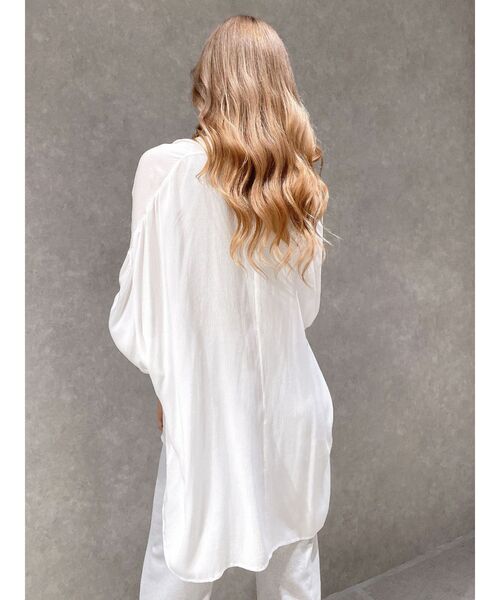 GYDA（ジェイダ）の「楊柳シアーBIGシャツ（シャツ/ブラウス・レディース・オフホワイト/ベージュ/グリーン・FREE）」の13枚目の写真