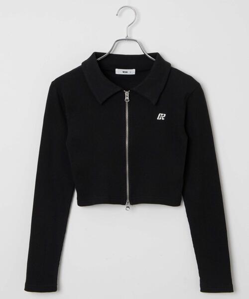 WEGO(ウィゴー)の「WEGO/ワンポイント刺繍WZIP長袖トップス(Tシャツ/カットソー・レディース・ブラック/杢グレー/オフホワイト・FREE)」の11枚目の写真