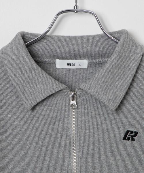 WEGO(ウィゴー)の「WEGO/ワンポイント刺繍WZIP長袖トップス(Tシャツ/カットソー・レディース・ブラック/杢グレー/オフホワイト・FREE)」の16枚目の写真