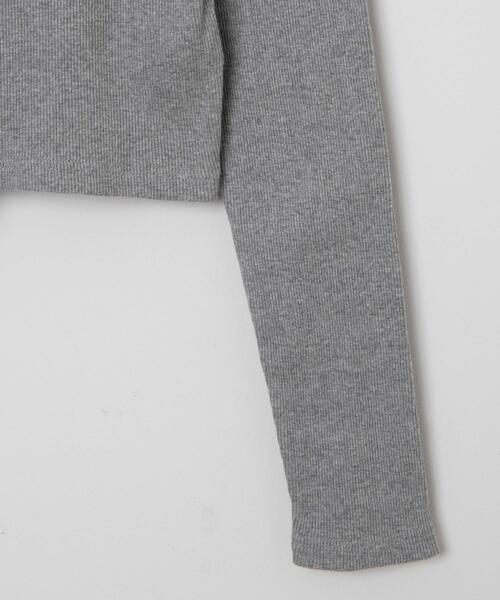 WEGO(ウィゴー)の「WEGO/ワンポイント刺繍WZIP長袖トップス(Tシャツ/カットソー・レディース・ブラック/杢グレー/オフホワイト・FREE)」の17枚目の写真