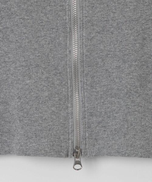 WEGO(ウィゴー)の「WEGO/ワンポイント刺繍WZIP長袖トップス(Tシャツ/カットソー・レディース・ブラック/杢グレー/オフホワイト・FREE)」の18枚目の写真