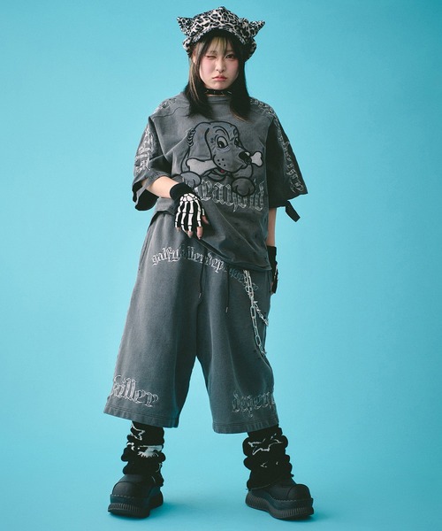 GALFY(ガルフィー)の「GALFY-病みに染まりし Tee(Tシャツ/カットソー・メンズ・ライトグレー/ブラック/ホワイト・L/XL)」の13枚目の写真