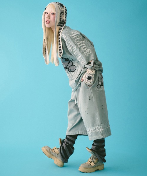 GALFY(ガルフィー)の「GALFY-病みに染まりし Tee(Tシャツ/カットソー・メンズ・ライトグレー/ブラック/ホワイト・L/XL)」の18枚目の写真