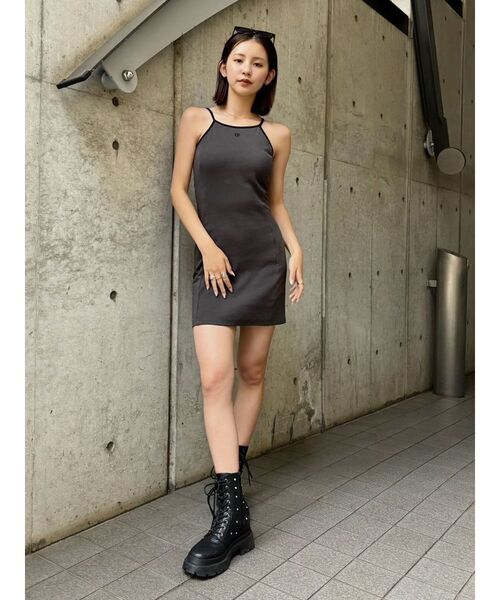 EVRIS（エヴリス）の「ワンポイントバイカラーミニワンピース（ワンピース・レディース・グレー/ブラック/ブルー・SMALL/MEDIUM）」の17枚目の写真