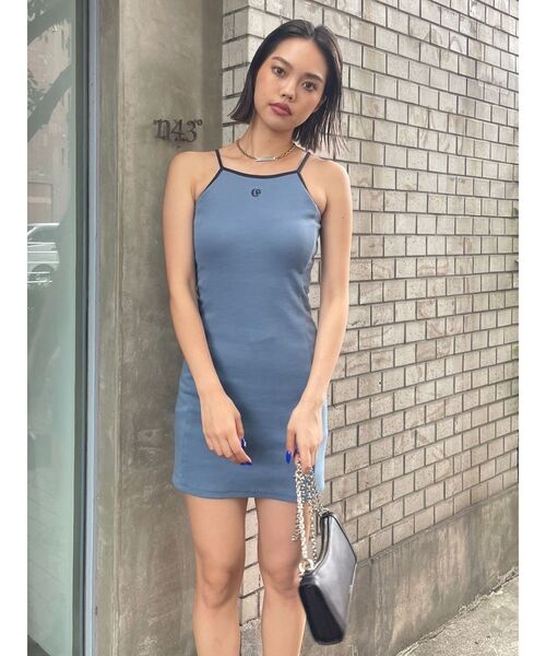 EVRIS（エヴリス）の「ワンポイントバイカラーミニワンピース（ワンピース・レディース・グレー/ブラック/ブルー・SMALL/MEDIUM）」の18枚目の写真