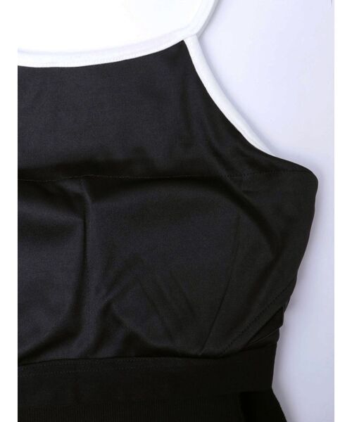 EVRIS（エヴリス）の「ワンポイントバイカラーミニワンピース（ワンピース・レディース・グレー/ブラック/ブルー・SMALL/MEDIUM）」の9枚目の写真