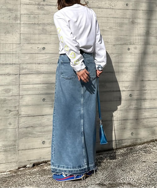 mi via loca（ミヴィアロカ）の「GILDAN 袖ハート発泡ロゴロンT 【PT NO. MVL030 ※2A】（Tシャツ/カットソー・レディース・オフホワイト/オートミール/ベージュ/ピンク/ホワイト系その他・MEDIUM/X-LARGE）」の15枚目の写真