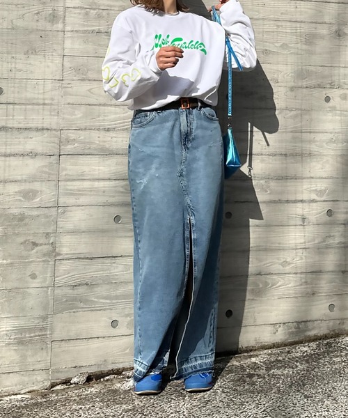 mi via loca（ミヴィアロカ）の「GILDAN 袖ハート発泡ロゴロンT 【PT NO. MVL030 ※2A】（Tシャツ/カットソー・レディース・オフホワイト/オートミール/ベージュ/ピンク/ホワイト系その他・MEDIUM/X-LARGE）」の14枚目の写真