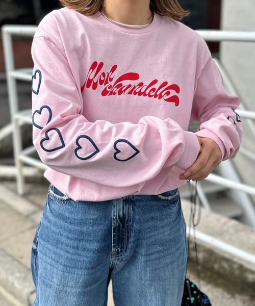 mi via loca（ミヴィアロカ）の「GILDAN 袖ハート発泡ロゴロンT 【PT NO. MVL030 ※2A】（Tシャツ/カットソー・レディース・オフホワイト/オートミール/ベージュ/ピンク/ホワイト系その他・MEDIUM/X-LARGE）」の19枚目の写真