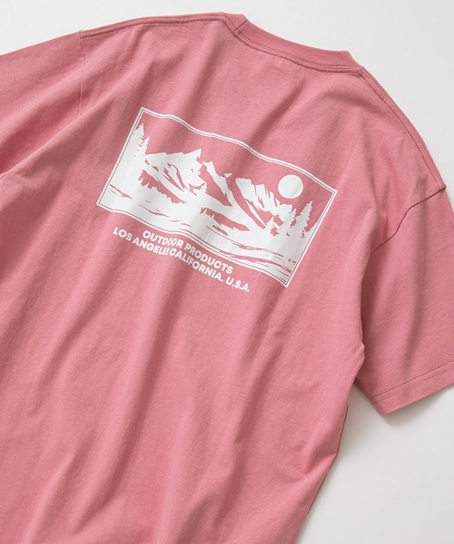 OUTDOOR PRODUCTS(アウトドアプロダクツ)の「【OUTDOOR PRODUCTS/アウトドアプロダクツ】 ヘビーウェイト オーバーサイズ バックプリントTシャツ(Tシャツ/カットソー・メンズ・ホワイト/ピンク/ライトグリーン/ベージュ/グレイッシュブルー/ブラック/カーキ・MEDIUM/LARGE/X-LARGE)」の7枚目の写真