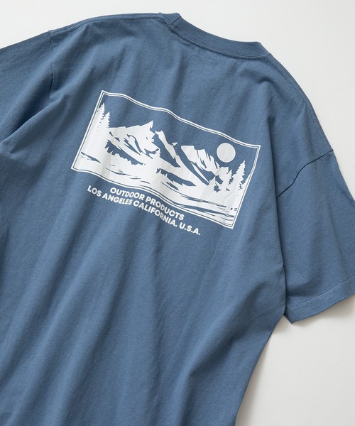 OUTDOOR PRODUCTS(アウトドアプロダクツ)の「【OUTDOOR PRODUCTS/アウトドアプロダクツ】 ヘビーウェイト オーバーサイズ バックプリントTシャツ(Tシャツ/カットソー・メンズ・ホワイト/ピンク/ライトグリーン/ベージュ/グレイッシュブルー/ブラック/カーキ・MEDIUM/LARGE/X-LARGE)」の6枚目の写真