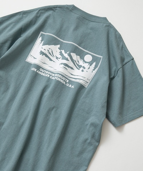 OUTDOOR PRODUCTS(アウトドアプロダクツ)の「【OUTDOOR PRODUCTS/アウトドアプロダクツ】 ヘビーウェイト オーバーサイズ バックプリントTシャツ(Tシャツ/カットソー・メンズ・ホワイト/ピンク/ライトグリーン/ベージュ/グレイッシュブルー/ブラック/カーキ・MEDIUM/LARGE/X-LARGE)」の5枚目の写真