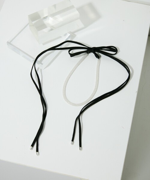 Firsthand（ファーストハンド）の「Firsthand/ファーストハンド CHAIN CORD NECKLACE / チェーンコードチョーカー（ネックレス・レディース・ブラック・FREE）」の3枚目の写真