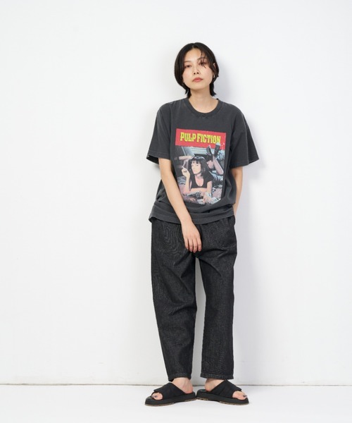 GOOD ROCK SPEED(グッドロックスピード)の「PULP FICTION パルプ・フィクション Tシャツ(Tシャツ/カットソー・レディース・チャコールグレー・FREE)」の4枚目の写真