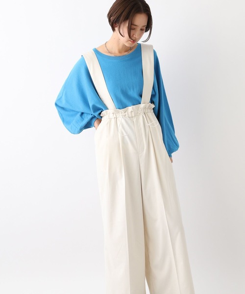 LEPSIM(レプシィム)の「サス付きドロストワイドパンツ 992056(その他パンツ・レディース・ブラック/アイボリー・FREE)」の7枚目の写真