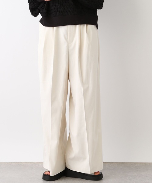 LEPSIM(レプシィム)の「サス付きドロストワイドパンツ 992056(その他パンツ・レディース・ブラック/アイボリー・FREE)」の13枚目の写真
