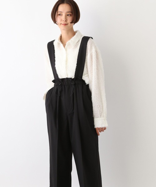 LEPSIM(レプシィム)の「サス付きドロストワイドパンツ 992056(その他パンツ・レディース・ブラック/アイボリー・FREE)」の16枚目の写真