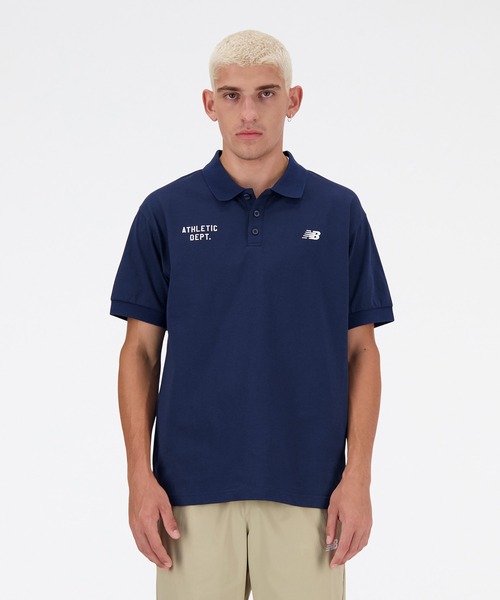 NEW BALANCE（ニューバランス）の「Sportswear Greatest Hits ポロシャツ（ポロシャツ・メンズ・アイボリー/ネイビー・XX-LARGE/X-LARGE/LARGE/MEDIUM/SMALL）」の2枚目の写真