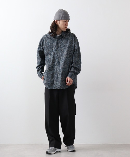 CIAO（チャオ）の「ciao ペイズリービッグシャツ（シャツ/ブラウス・メンズ・パープル/ベージュ/ブラック系2/ブラック系1/チャコール/ネイビー/ブルー/ブラウン・L/M）」の20枚目の写真