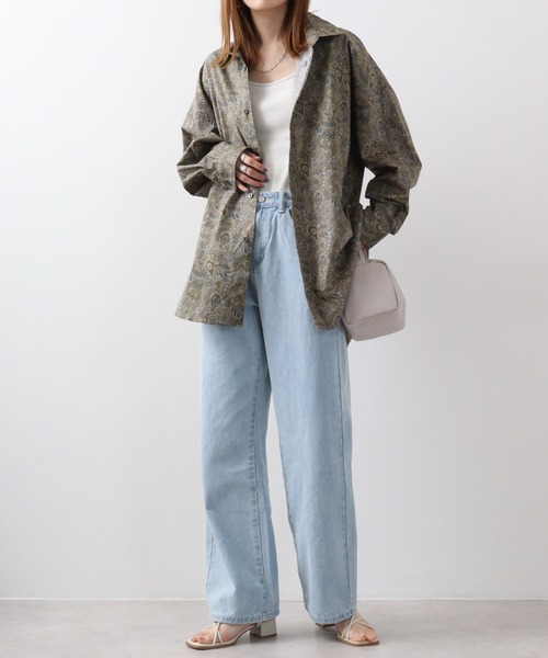 CIAO（チャオ）の「ciao ペイズリービッグシャツ（シャツ/ブラウス・メンズ・パープル/ベージュ/ブラック系2/ブラック系1/チャコール/ネイビー/ブルー/ブラウン・L/M）」の15枚目の写真