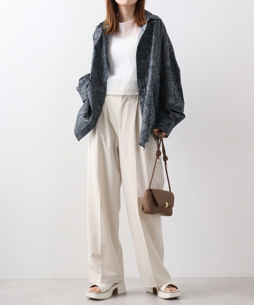 CIAO（チャオ）の「ciao ペイズリービッグシャツ（シャツ/ブラウス・メンズ・パープル/ベージュ/ブラック系2/ブラック系1/チャコール/ネイビー/ブルー/ブラウン・L/M）」の18枚目の写真