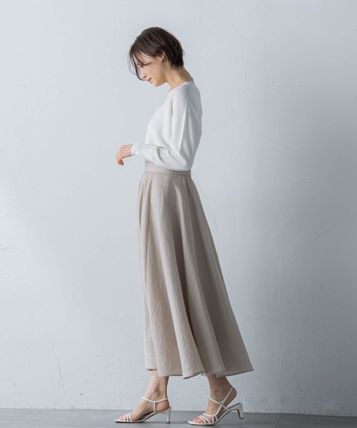 LAUTREAMONT（ロートレアモン）の「【洗える】ホールガーメントVネックニットプルオーバー（ニット/セーター・レディース・ベージュ/イエロー/ホワイト・9号）」の11枚目の写真