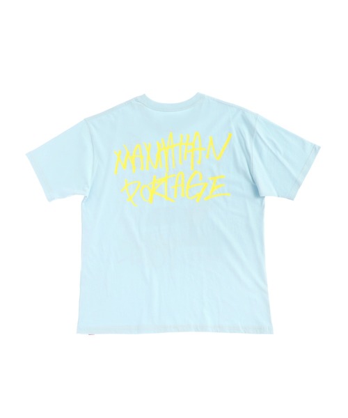 Manhattan Portage（マンハッタンポーテージ）の「S/S Print T-Shirt（Tシャツ/カットソー・メンズ・ホワイト/ライム/サックスブルー/ライトイエロー・SMALL/MEDIUM/LARGE/X-LARGE）」の6枚目の写真