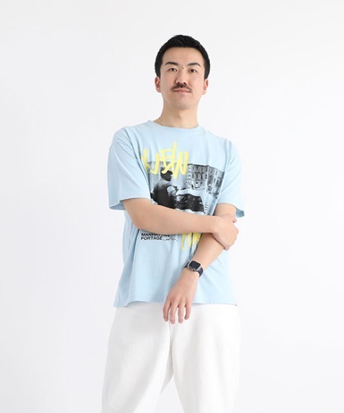 Manhattan Portage（マンハッタンポーテージ）の「S/S Print T-Shirt（Tシャツ/カットソー・メンズ・ホワイト/ライム/サックスブルー/ライトイエロー・SMALL/MEDIUM/LARGE/X-LARGE）」の21枚目の写真