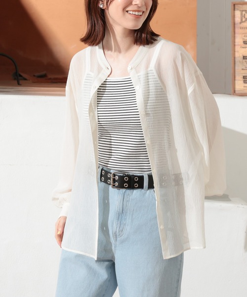 メル41923 ヘラルボニー バンドカラーシャツ リーフ メル41923様