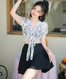 OSYAREVO | カシュクール シアーシャツ 付き ビキニ 水着(水着)