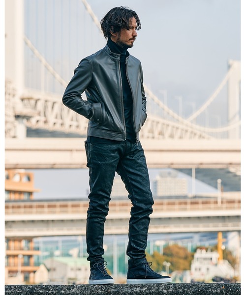 wjk(ダヴルジェイケイ)の「EMMETI×wjk single riders"JURI"(ライダースジャケット・メンズ・ブラック/モカ・SMALL/MEDIUM/LARGE)」の22枚目の写真