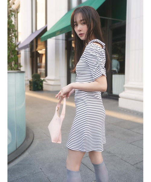 SNIDEL（スナイデル）の「【WEB限定】ボーダーカットソー