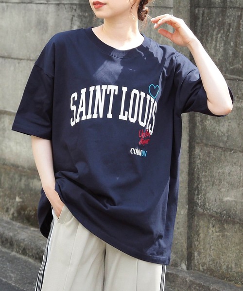 tiptop(ティップトップ)の「【アソート】落書き刺繍BIGTシャツ(Tシャツ/カットソー・レディース・ホワイト系その他/ネイビー/オフホワイト/ブラック系その他・FREE)」の4枚目の写真